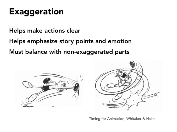exaggeration principles of animation