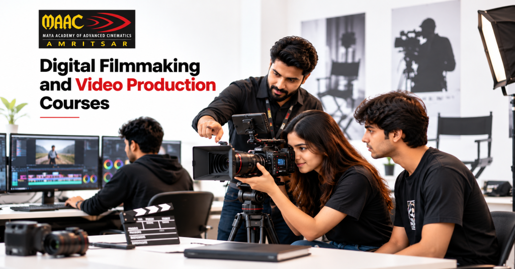 digital filmmaking and video production courses at MAAC Amritsar